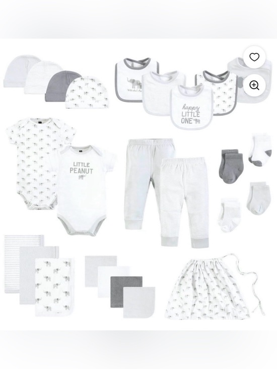 Hudson Baby Other - Hudson Baby White and Gray 25-Piece Baby Essentials Set